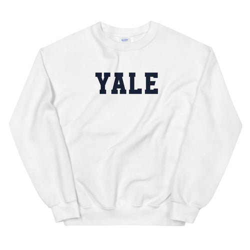 Yale Sweatshirt | White Yale Pullover Crewneck for Women