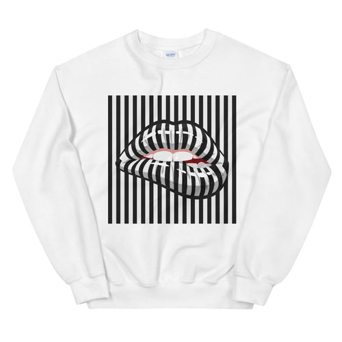 Barcode Black and White Stripe Line Crewneck Sweatshirt