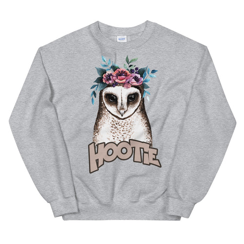 Grey Owl Hootie Pullover Crewneck Sweatshirt for Women