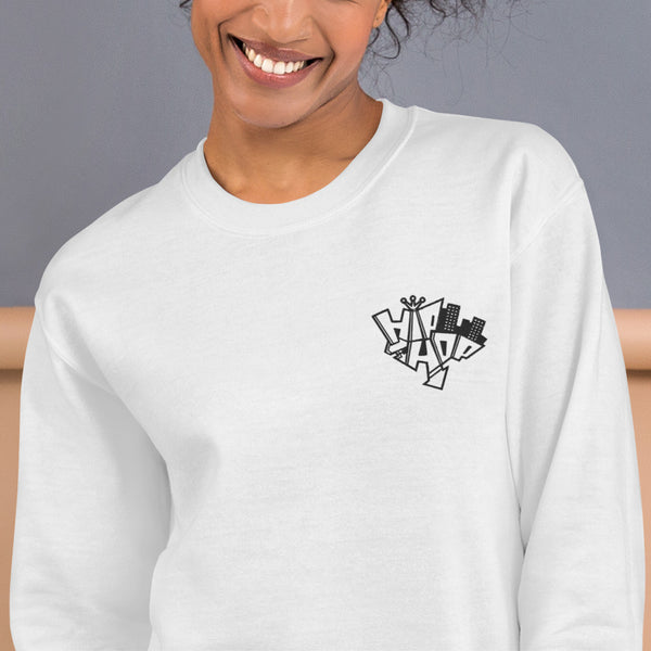 Hip Hop Graffiti Sweatshirt | Embroidered Hip Hop Pullover Crewneck