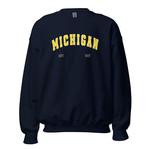 Michigan Sweatshirt | Michigan State Pullover Crewneck for Women