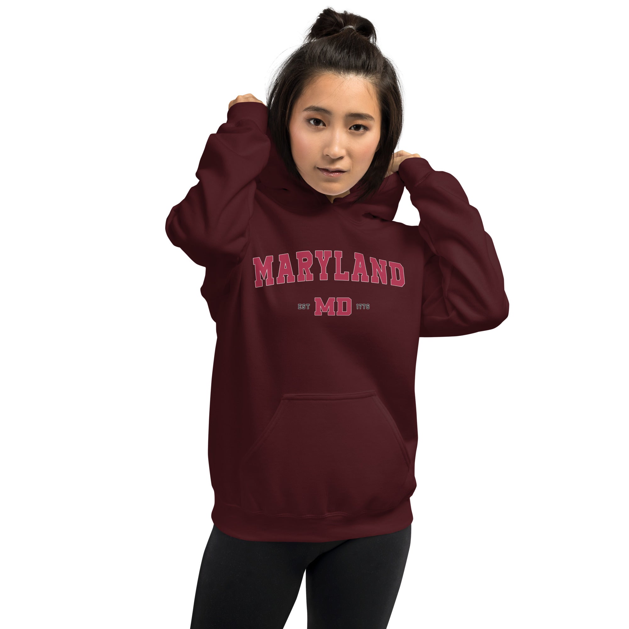 Maryland Hoodie | MD State One Piece Pullover Hoodie Women