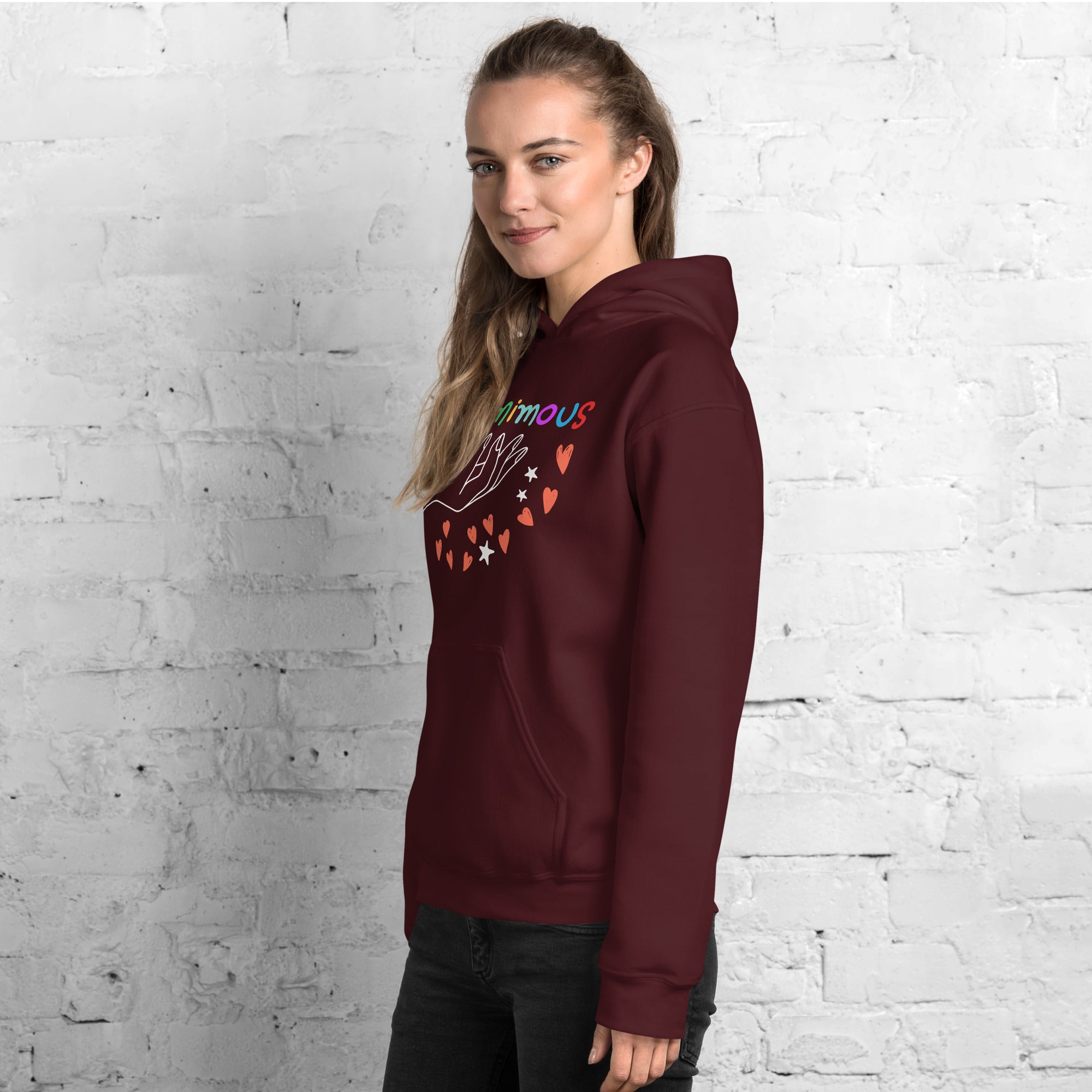 Magnanimous Motivational Hoodie for Women