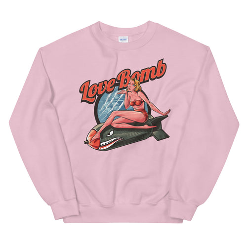 Love Bomb Sweatshirt | Pink Vintage Love Bomb Sweatshirt