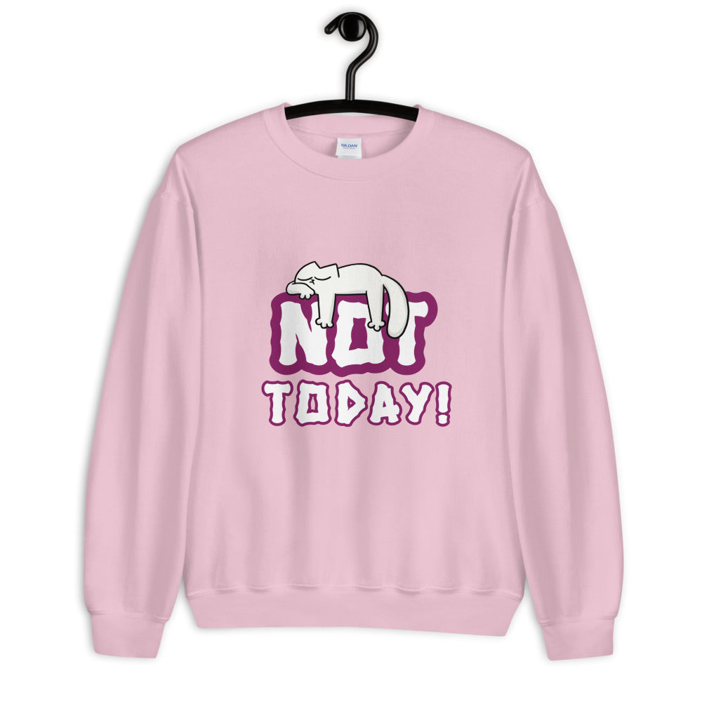 Not Today Cat Crewneck Sweatshirt for Women
