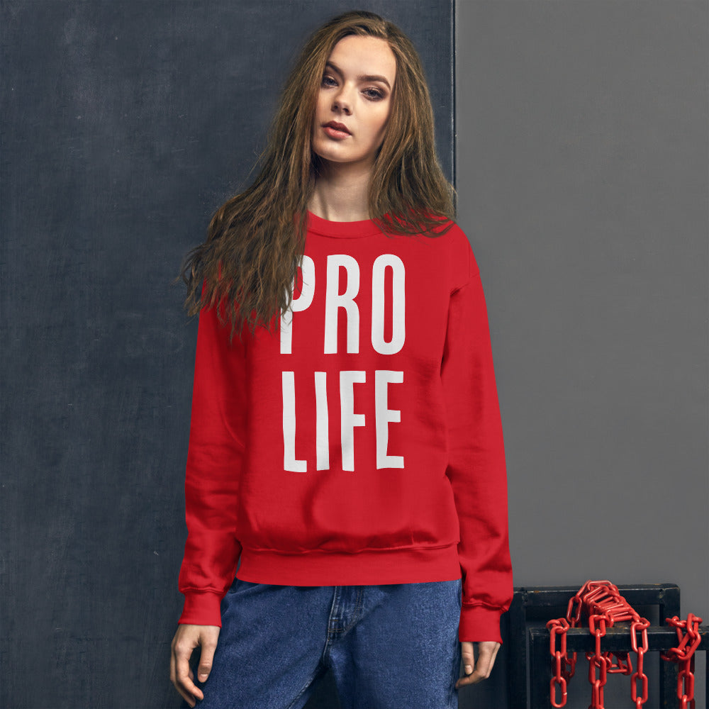 Pro Life Sweatshirt | Red Pro Life Sweatshirt for Women
