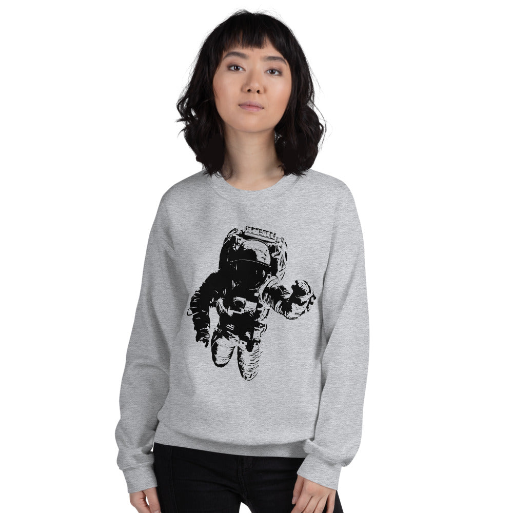 Astronaut in Space, Spaceshot Crewneck Sweatshirt for Women