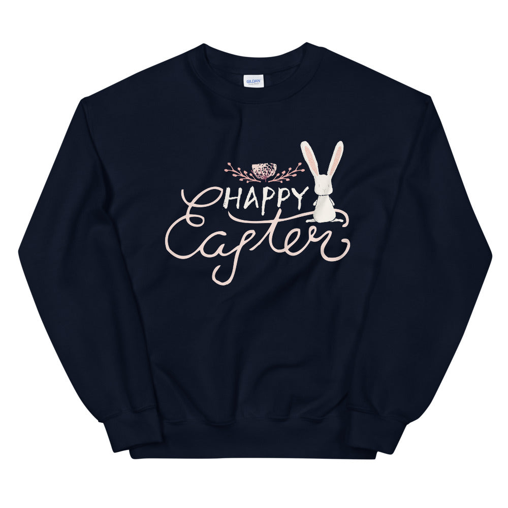 Happy Easter Cute Bunny Crewneck Sweatshirt for Women