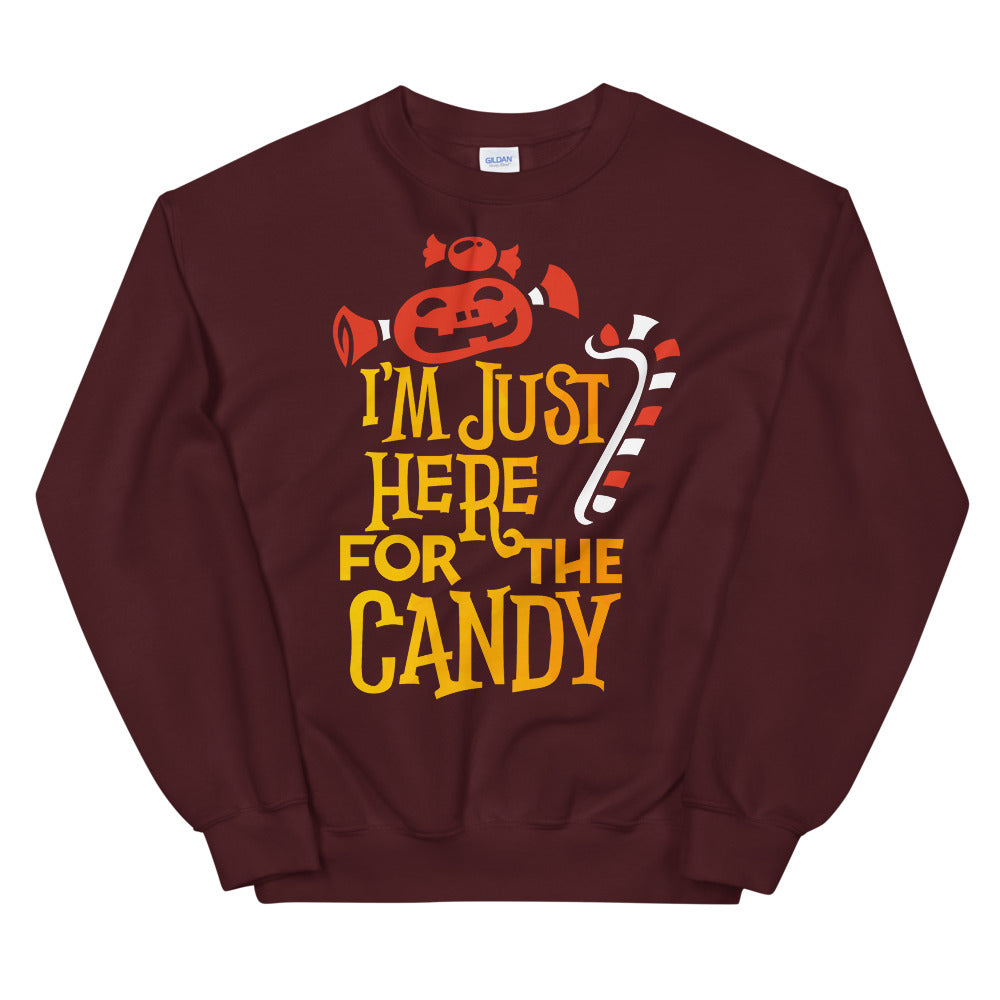 I am Just Here For The Candy Halloween Crewneck Sweatshirt