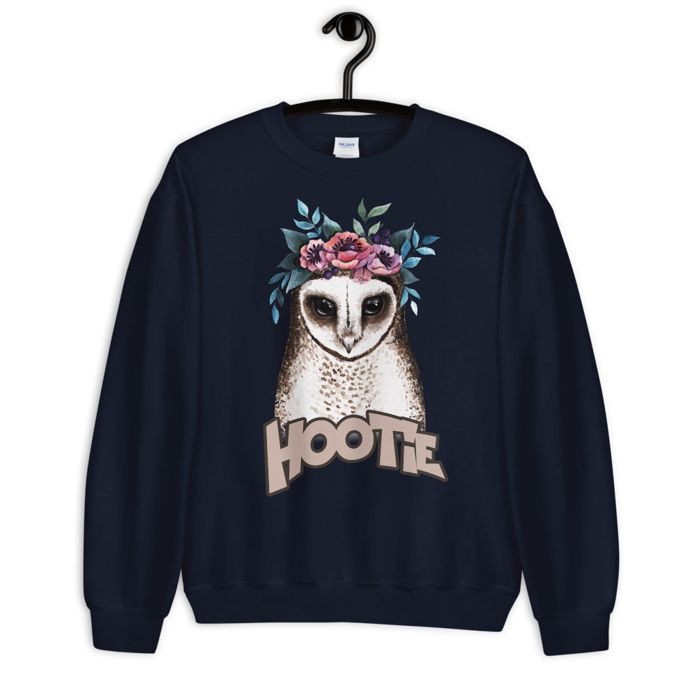Navy Owl Hootie Pullover Crewneck Sweatshirt for Women