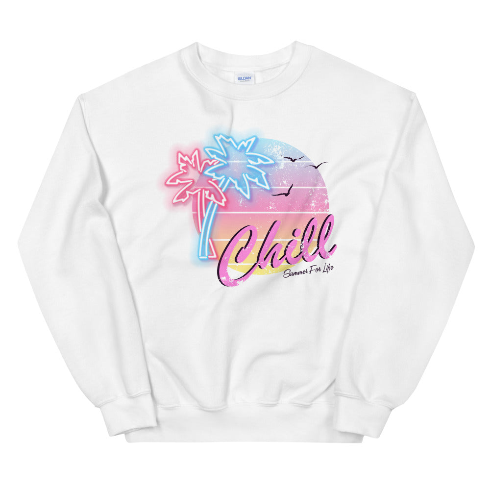 Chill Summer For Life Crewneck Sweatshirt for Women