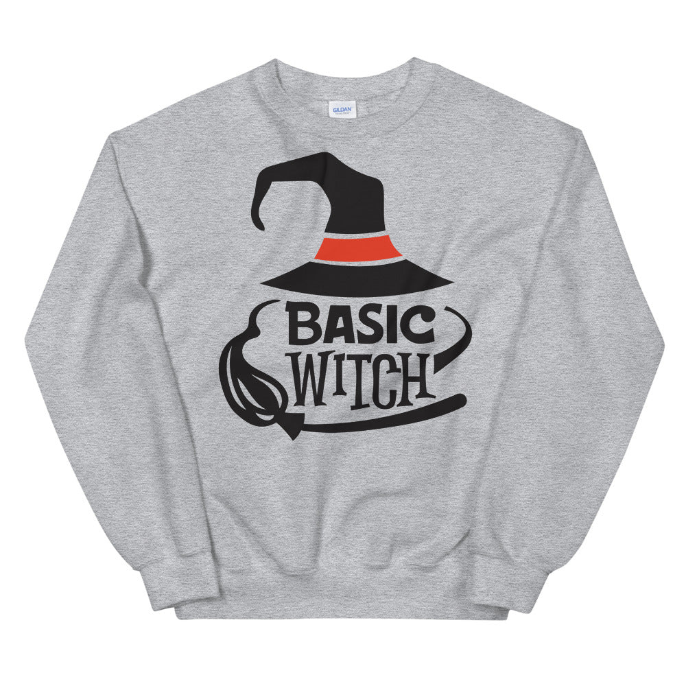 Basic Witch Halloween Crewneck Sweatshirt for Women