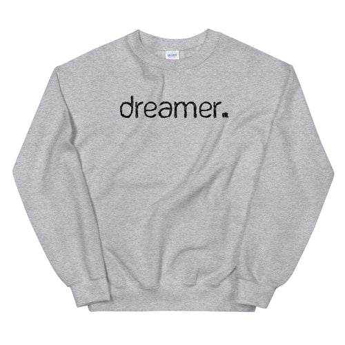 Grey Dreamer Pullover Crewneck Sweatshirt for Women