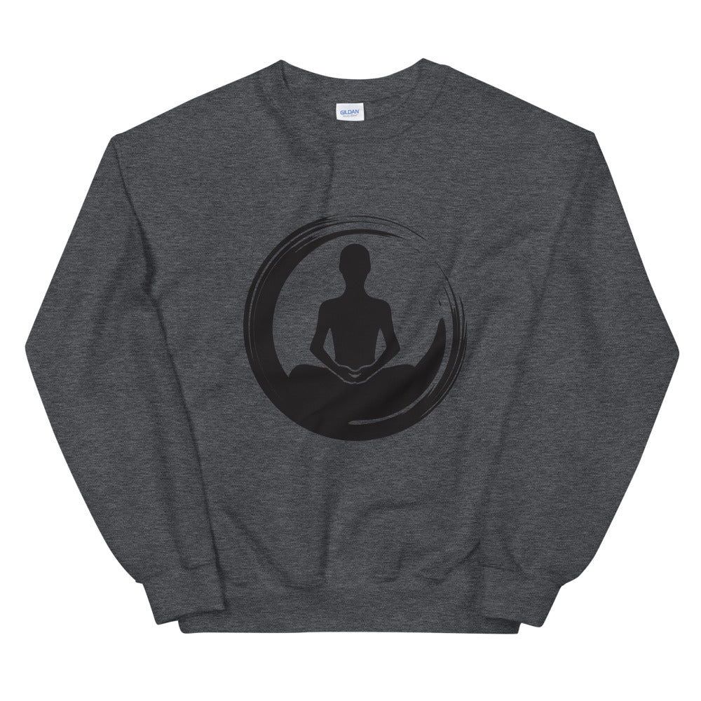 Zen Meditation Symbol Crewneck Sweatshirt for Women