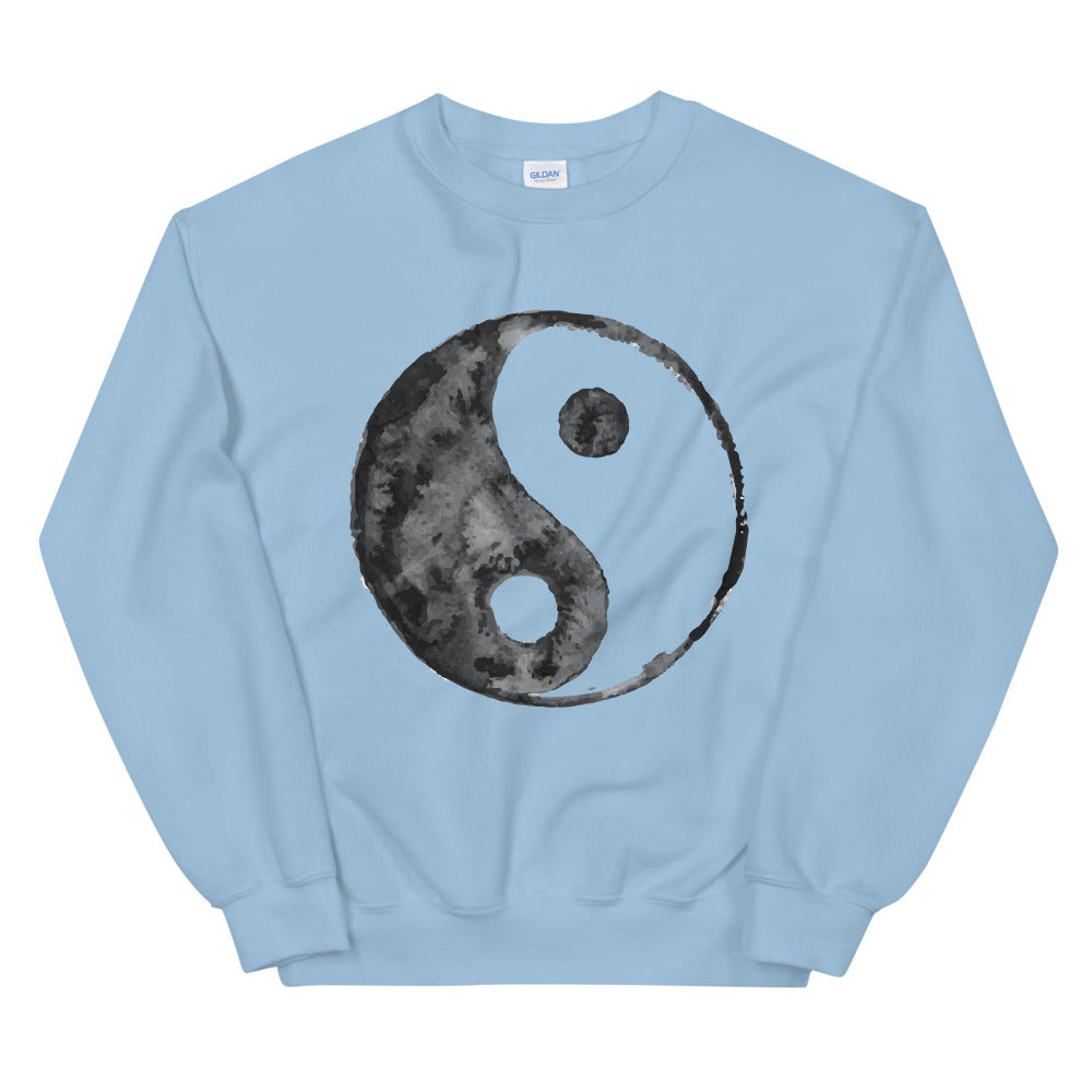 Chinese Peace Sign Symbol Watercolor Graphic Crewneck Sweatshirt
