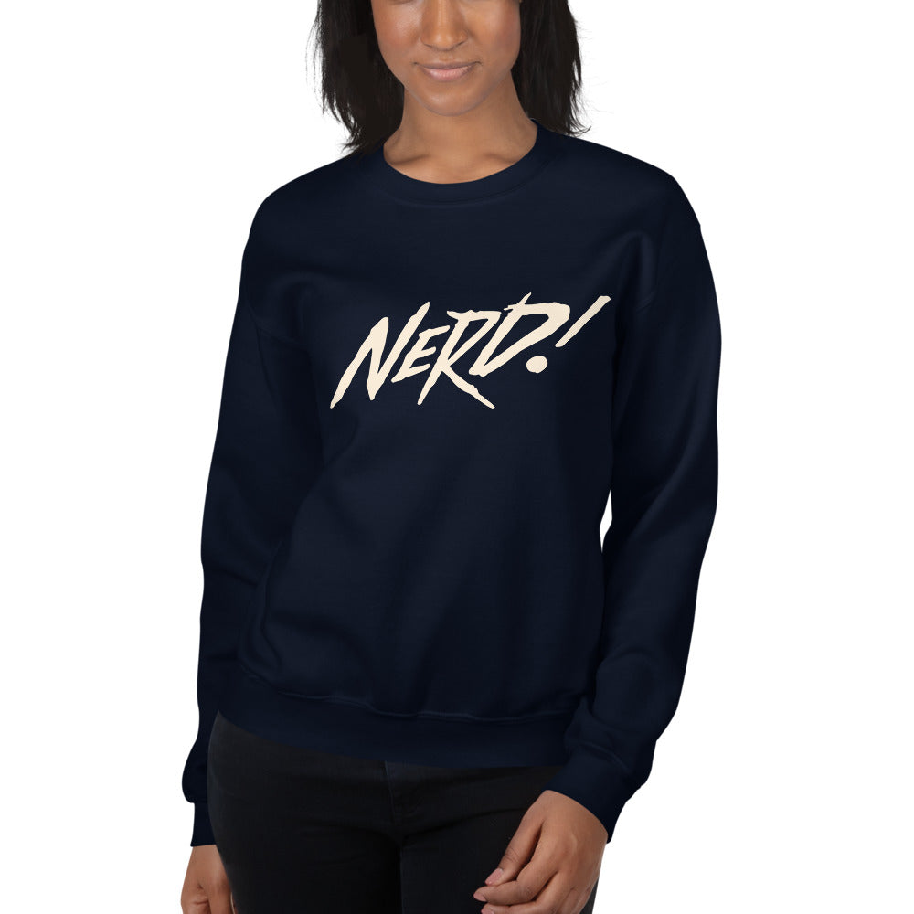 Nerd Sweatshirt | One Word Computer Virtual Nerd Girl Crewneck