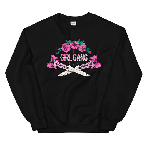 Girl Gang Daggers College Crewneck Sweatshirt for Women