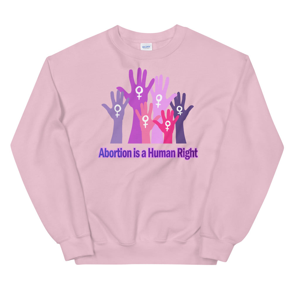Abortion is Human Right Crewneck Sweatshirt for Women