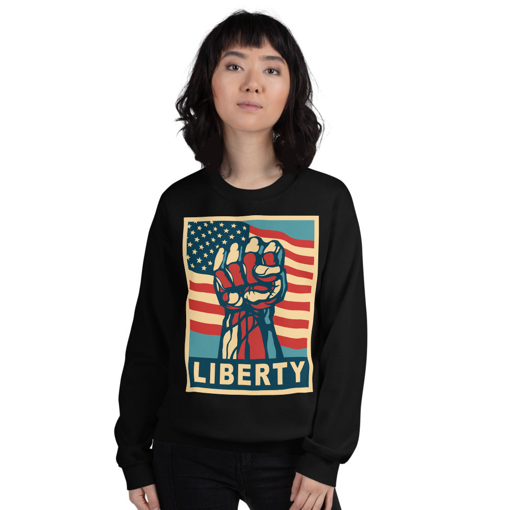 Liberty Crewneck Sweatshirt for Activist Women