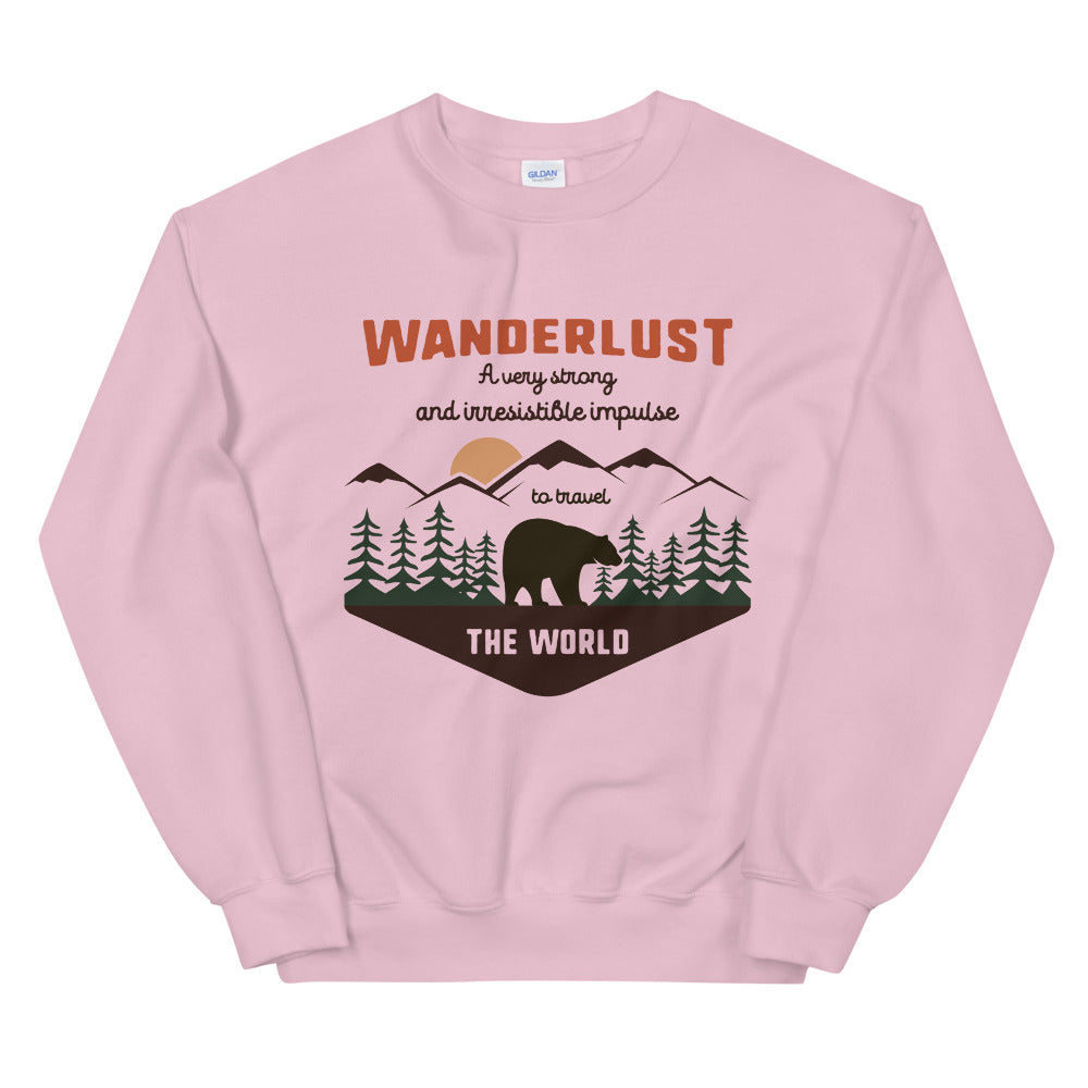 Wanderlust Travel The World Crewneck  Sweatshirt for Women