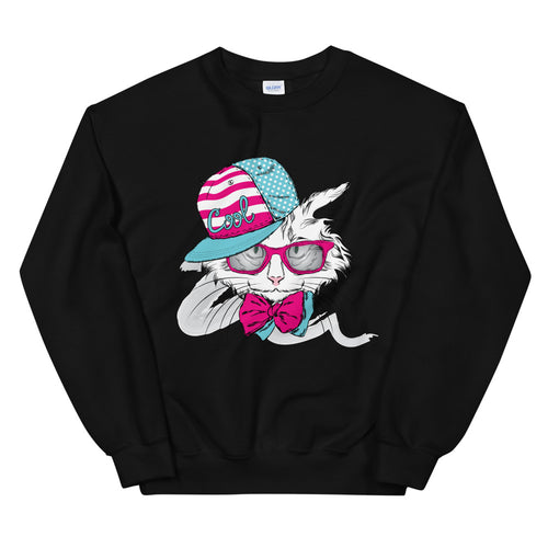 Cool Cat Crewneck Sweatshirt for Women