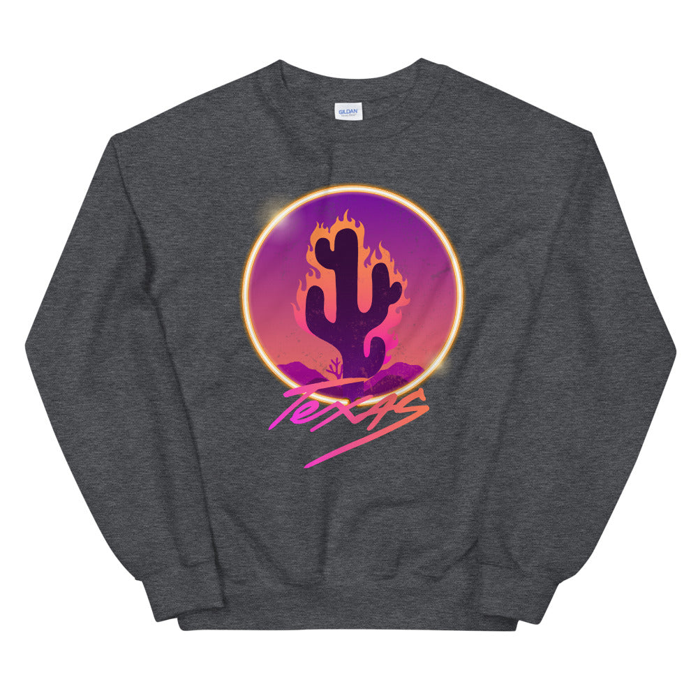 Texas Cactus Crewneck Sweatshirt for Women