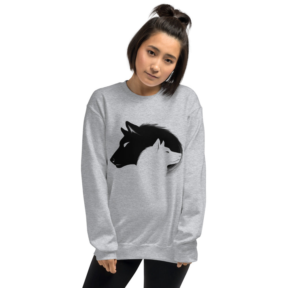 Alpha and Omega Wolf Crewneck Sweatshirt for Women