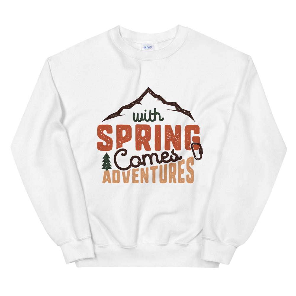 With Spring Comes Adventures Crewneck Sweatshirt for Women