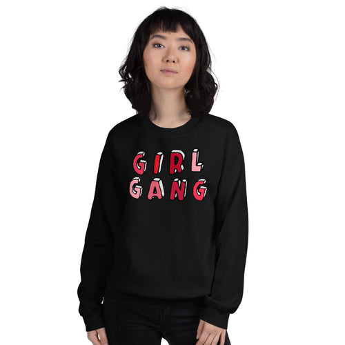 Black Girl Gang Pullover Crewneck Sweatshirt for Women