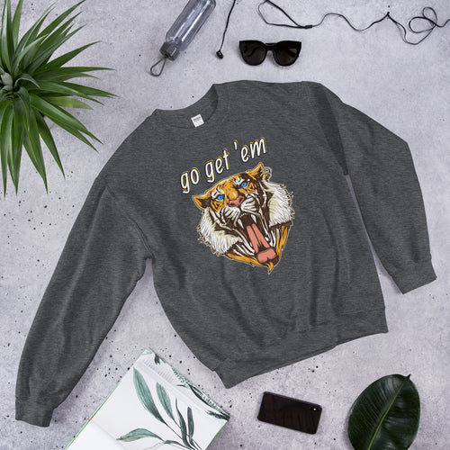 Go Get Em Tigress Crewneck Sweatshirt for Women