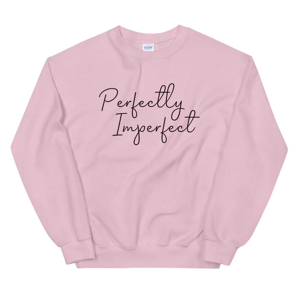 Perfectly Imperfect Sweatshirt | Pink Perfectly Imperfect Crew Neck Pullover