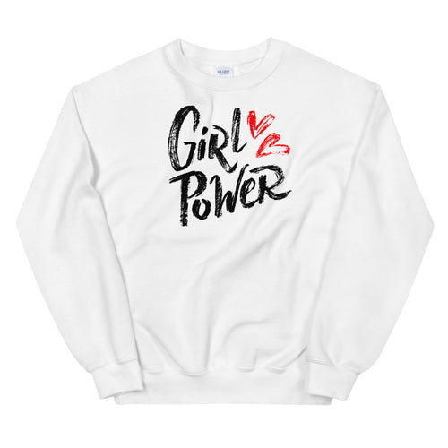 Girl Power Sweatshirt | White Women Empowerment Sweatshirt