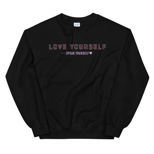 Love Yourself & Speak Yourself Sweatshirt in Black for Women