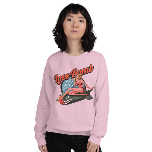 Love Bomb Sweatshirt | Pink Vintage Love Bomb Sweatshirt