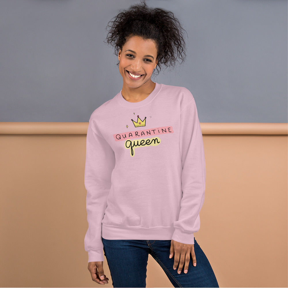 Quarantine Queen Sweatshirt | Pink Queen Sweatshirt for Women