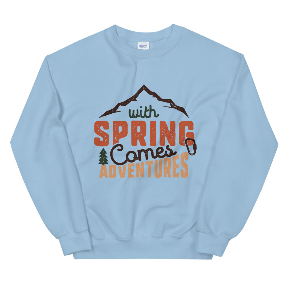 With Spring Comes Adventures Crewneck Sweatshirt for Women