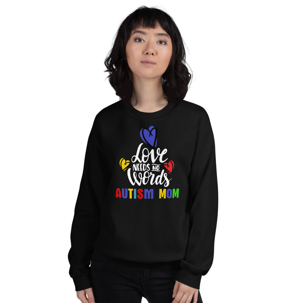 Autism Mom Sweatshirt | Black Love Has No Words Autism Mom Sweatshirt