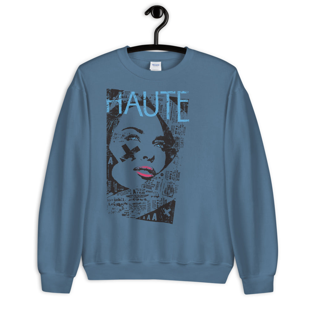 Haute Sweatshirt | Fashion Magazine Cover Haute Crewneck For Ladies