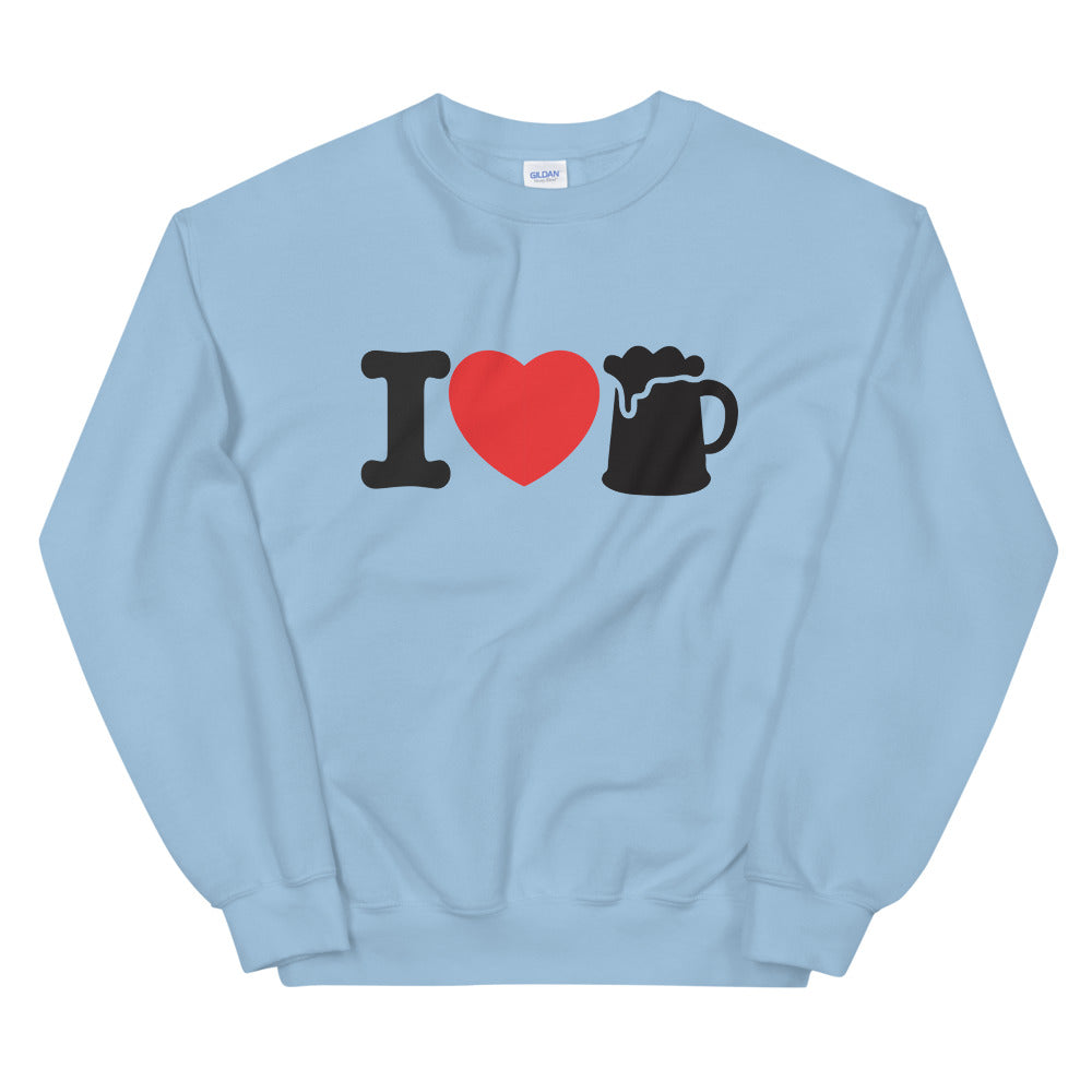 I love Beer Sweatshirt | Funny Beer Lover Crewneck for Women