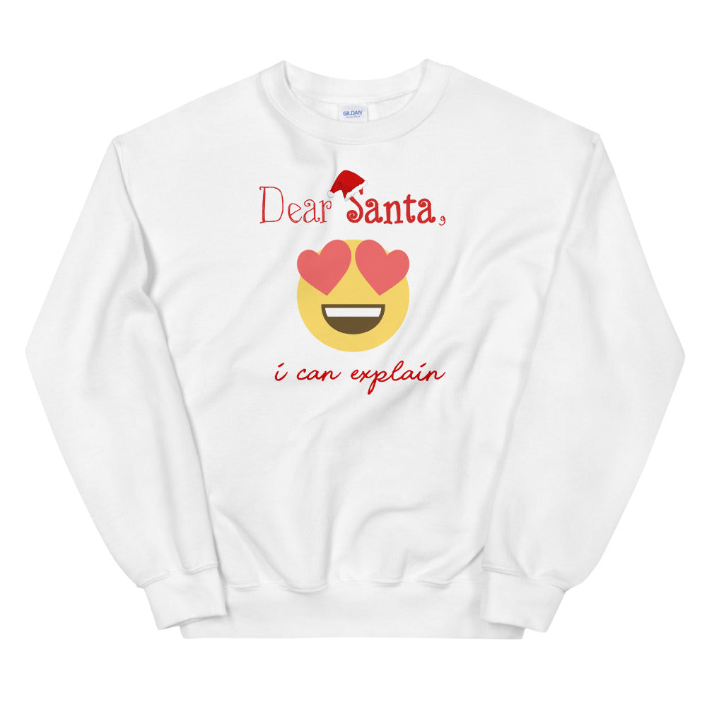 Dear Santa I can Explain Crewneck Sweatshirt for Women