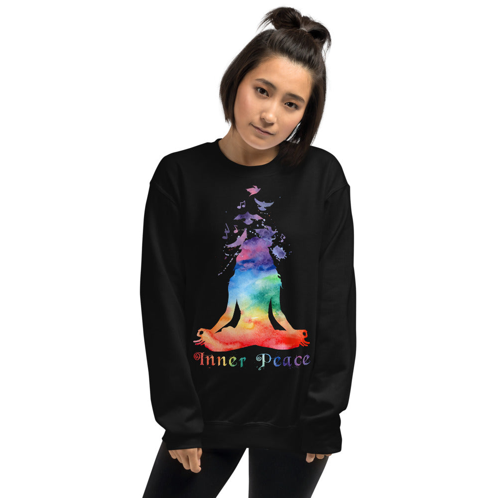 Yoga Inner Peace Crewneck Sweatshirt for Women