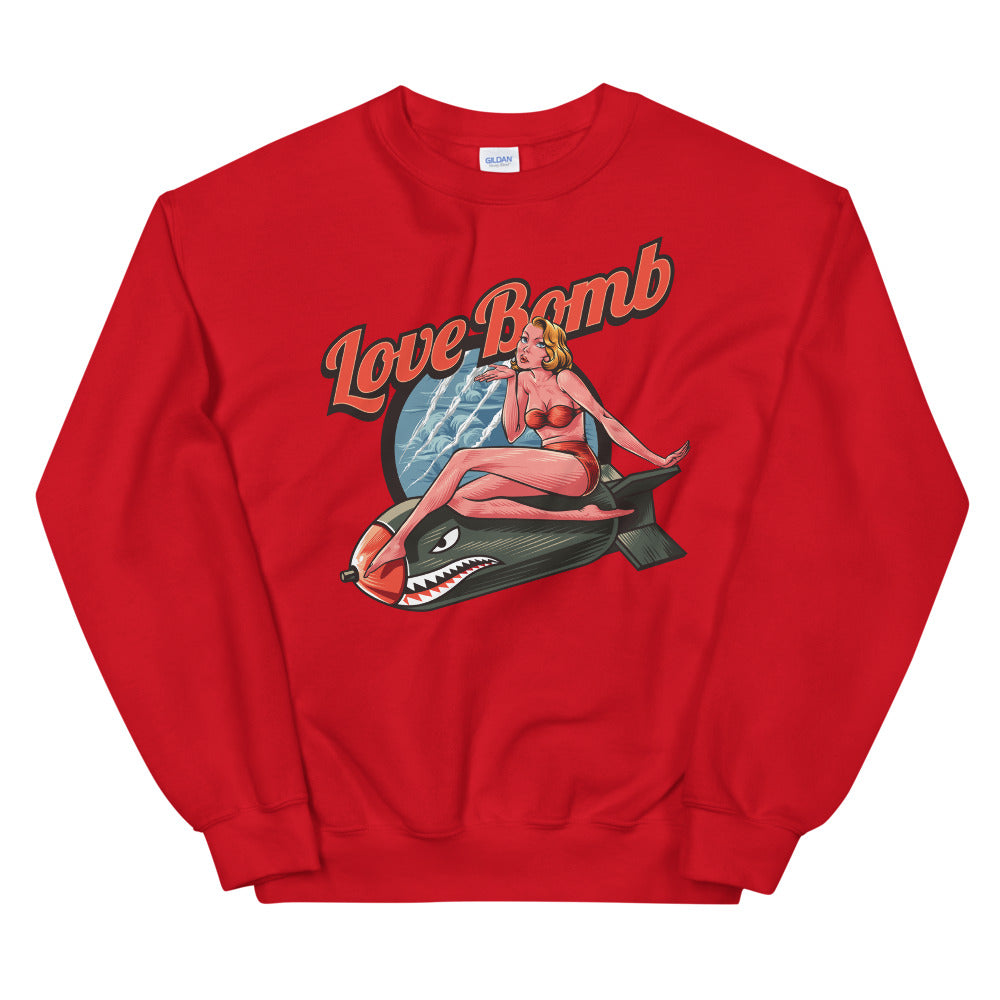 Love Bomb Sweatshirt | Red Vintage Love Bomb Sweatshirt