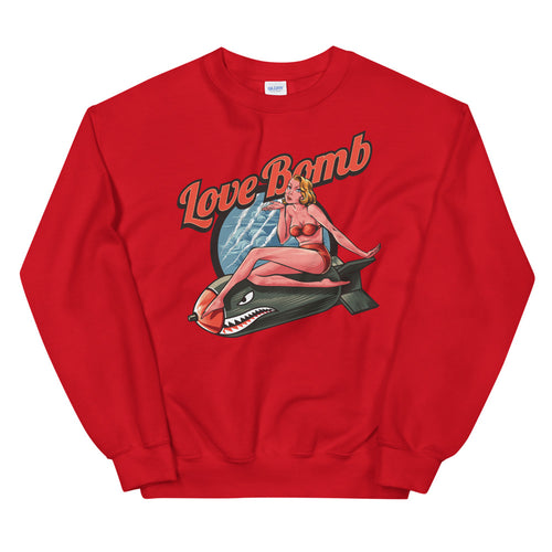 Love Bomb Sweatshirt | Red Vintage Love Bomb Sweatshirt