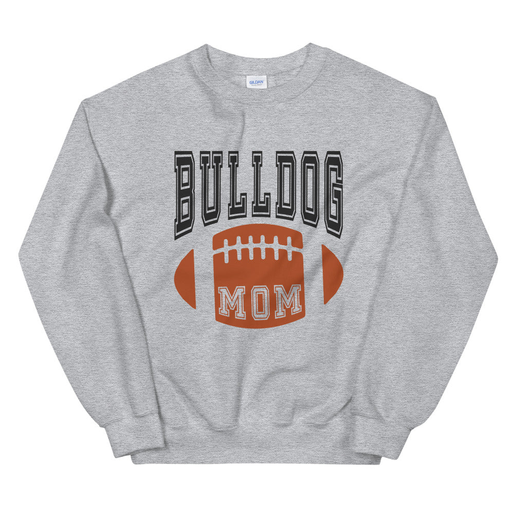 Football Bulldog Mom Crewneck Sweatshirt for Women