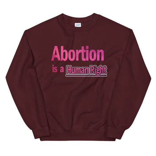 Abortion is a Human Right Crewneck Sweatshirt for Women