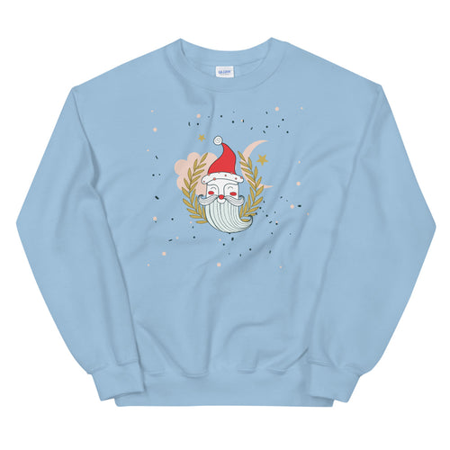 The Santa Claus Face Christmas Crewneck Pullover Sweatshirt