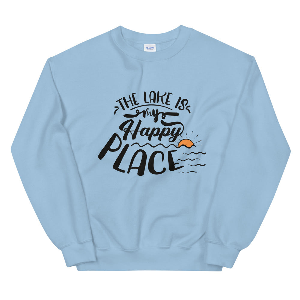 The Lake is My Happy Place Crewneck Sweatshirt