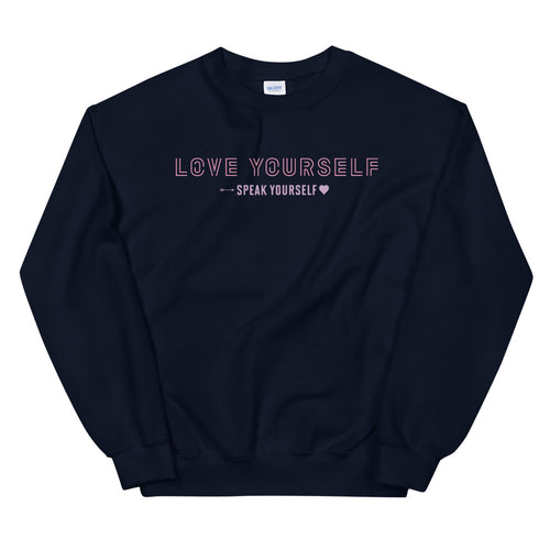 Love Yourself & Speak Yourself Sweatshirt in Navy for Women