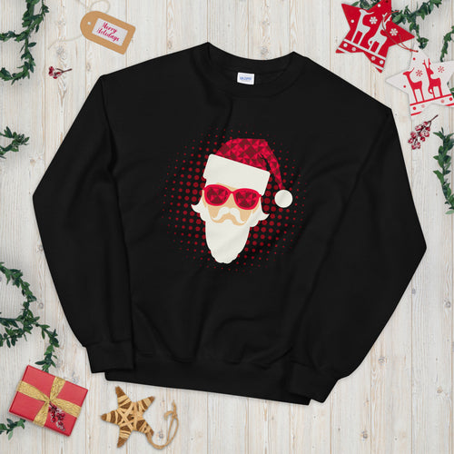 Modern Disco Santa Claus Christmas Pullover Crewneck Sweatshirt