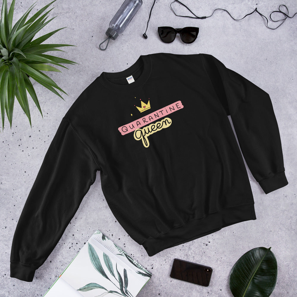 Quarantine Queen Sweatshirt | Black Queen Sweatshirt for Women